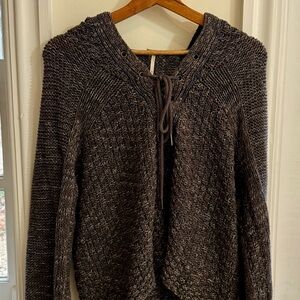 Free People Blue V-Neck Sweater